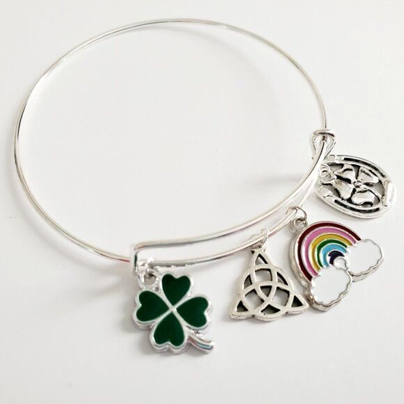 *Host Pick* Silver Adjustable Women's St Patrick's Day Bracelet - Picture 10 of 12